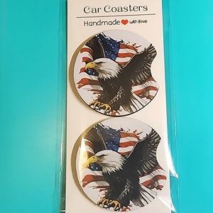 American Eagle Cup Holder Car Coasters